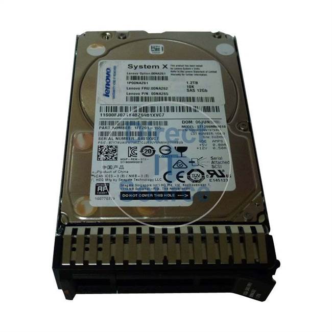 00NA262 IBM - 1.2TB 10K SAS 2.5" Cache Hard Drive