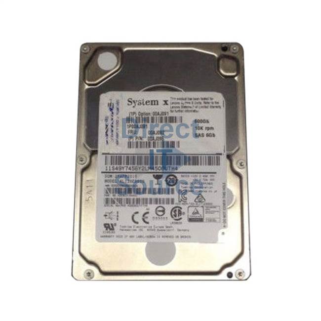 00NA291 IBM - 600GB 10K SAS 12Gbps 2.5" Cache Hard Drive