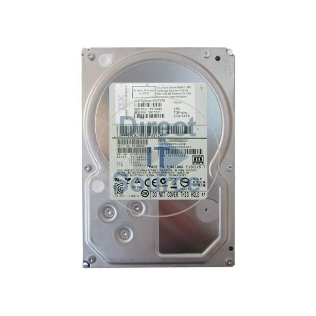 00V7079 IBM - 2TB 7.2K SATA 3.5" Cache Hard Drive