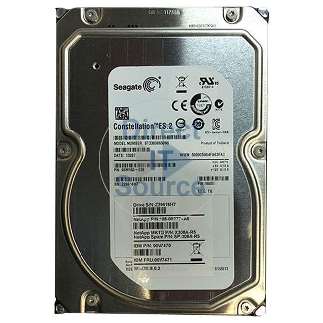 00V7471 IBM - 3TB 7.2K SATA 3.5" Cache Hard Drive