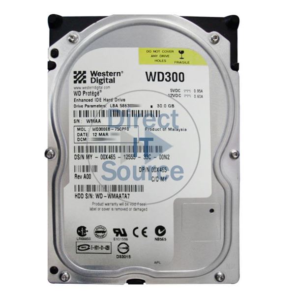 Dell 00X465 - 30GB 5.4K IDE 3.5" Hard Drive