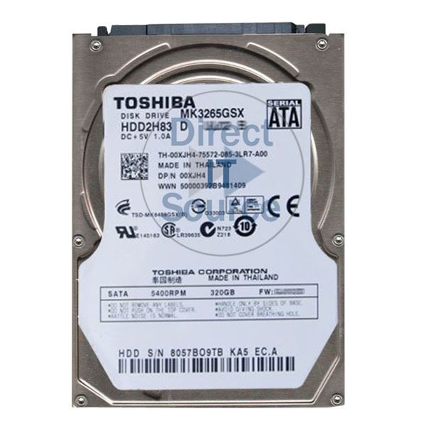 Dell 00XJH4 - 320GB 5.4K SATA 3.0Gbps 2.5" Hard Drive