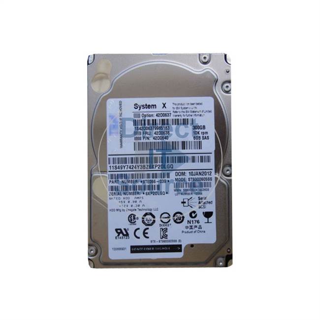 00Y2682 IBM - 300GB 10K SAS Cache Hard Drive