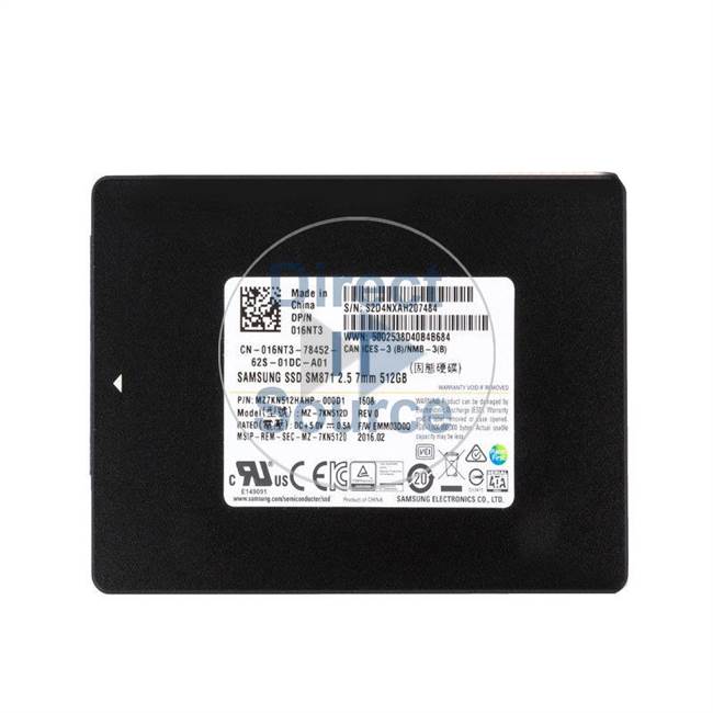 Dell 016NT3 - 512GB SATA 2.5" SSD