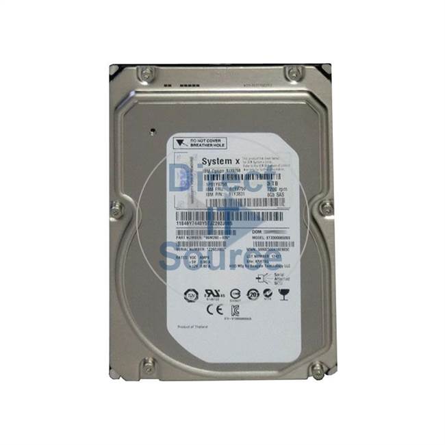 01KE017 IBM - 3TB 7.2K SAS 3.5" Cache Hard Drive