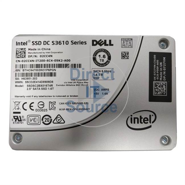 Dell 02CC4N - 1.6TB SATA 2.5" SSD