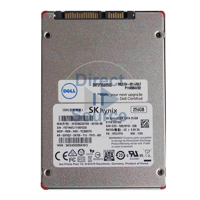 Dell 02F5G2 - 256GB SATA 2.5" SSD