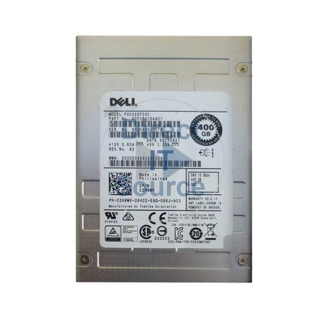 Dell 02H9WV - 400GB SAS 2.5" SSD