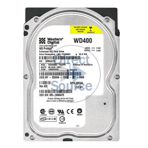 Dell 02K044 - 40GB 5.4K IDE 3.5" Hard Drive