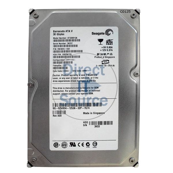 Dell 02W934 - 30GB 7.2K IDE 3.5" Hard Drive