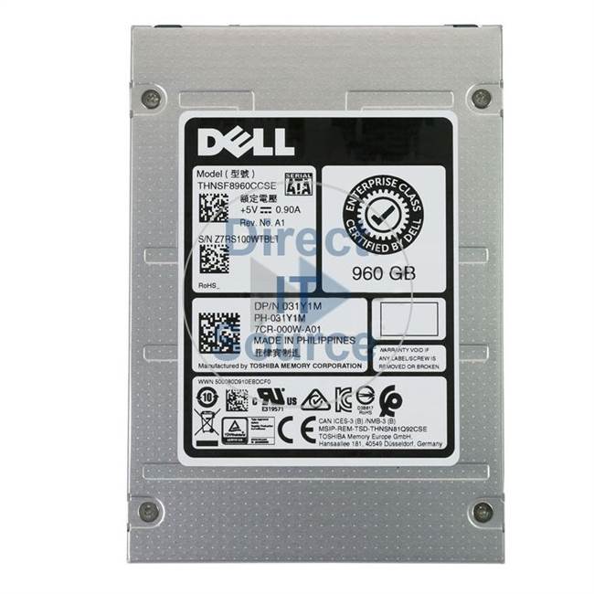 Dell 031Y1M - 960GB SATA 2.5" SSD