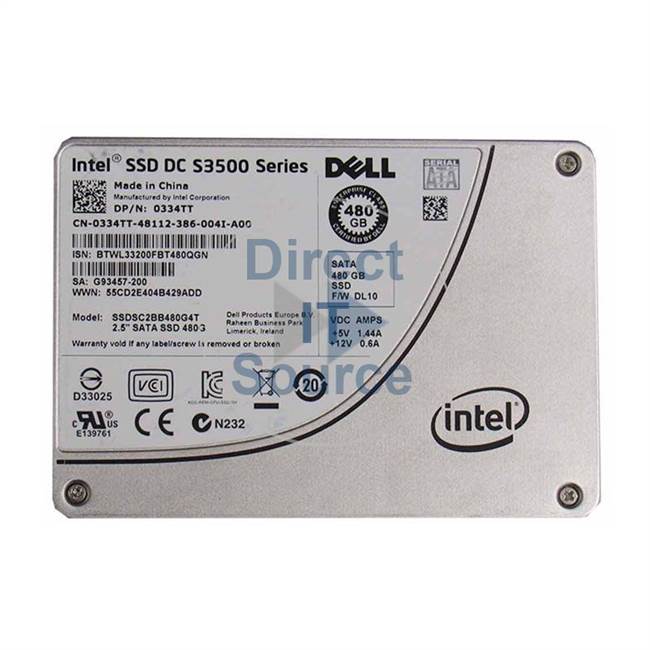 Dell 0334TT - 480GB SATA 2.5" SSD