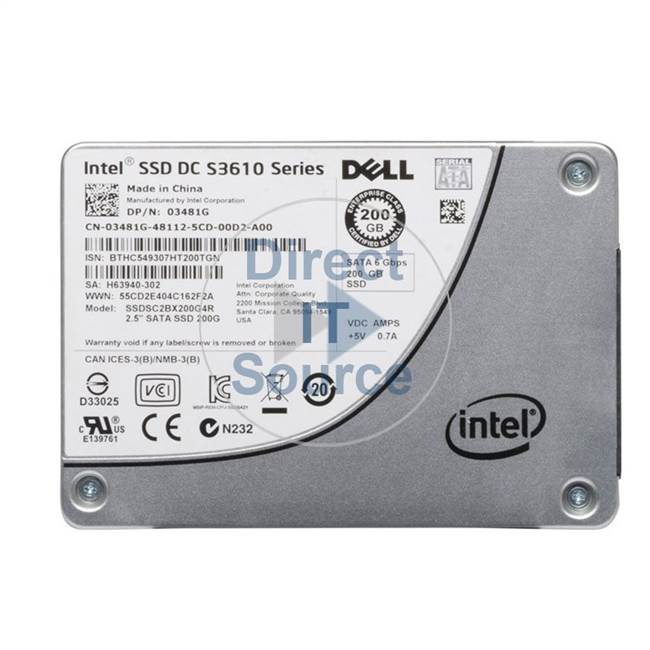 Dell 03481G - 200GB SATA 2.5" SSD