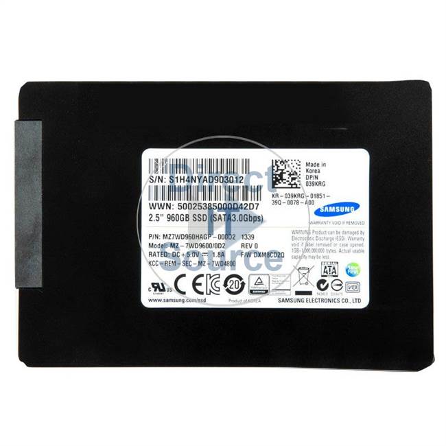 Dell 039KRG - 960GB SATA 2.5" SSD