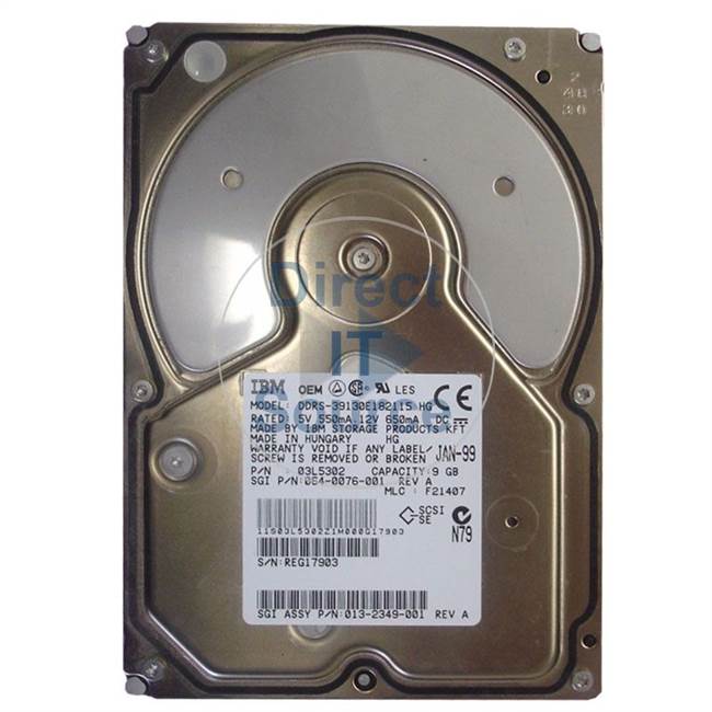 03L5302 IBM - 9.1GB 7.2K 3.5" Cache Hard Drive