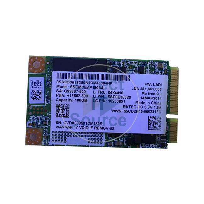 Lenovo 04X4418 - 180GB mSATA SSD