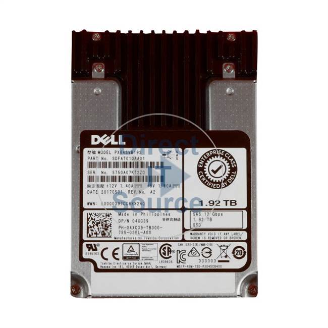 Dell 04XC39 - 1.92TB SAS 2.5" SSD