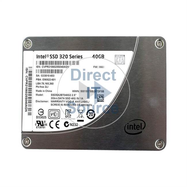 06J0C7 Dell - 40GB SATA 6.0Gbps 2.5" Cache Hard Drive