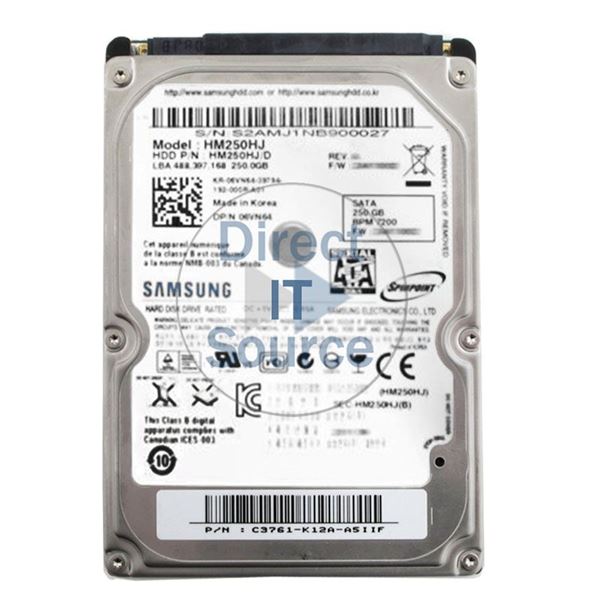 Dell 06VN64 - 250GB 7.2K SATA 2.5" Hard Drive