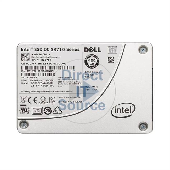 Dell 07C7FK - 400GB SATA 2.5" SSD