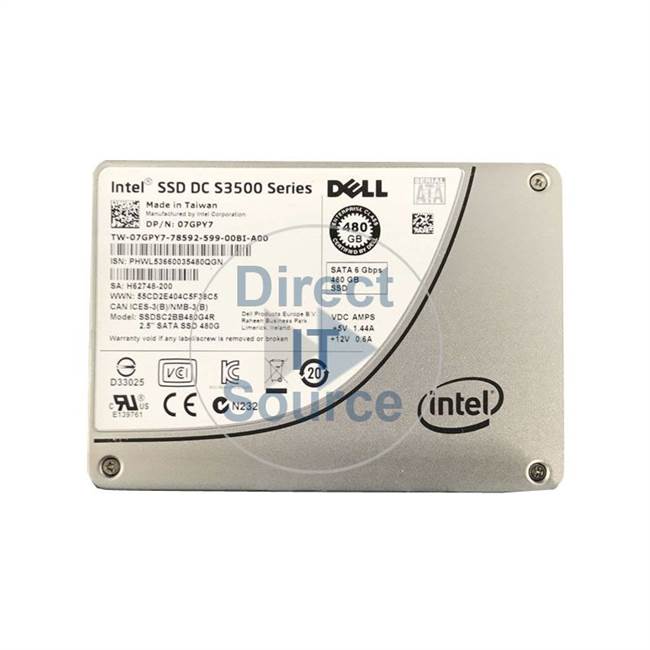 Dell 07GPY7 - 480GB SATA 2.5" SSD