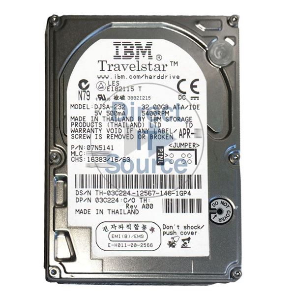 IBM 07N5141 - 32GB 5.4K IDE 2.5" Hard Drive