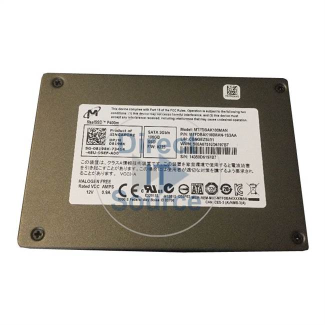 Dell 08198K - 100GB SATA 2.5" SSD