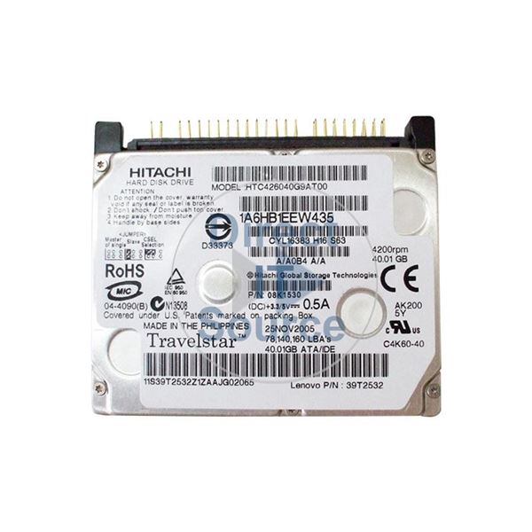 Hitachi 08K1530 - 40.1GB 4.2K IDE 1.8" 2MB Cache Hard Drive