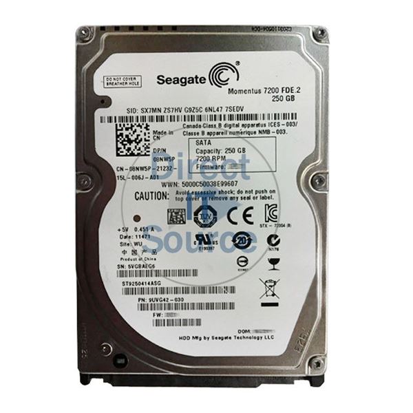 Dell 08NW5P - 250GB 7.2K SATA 2.5" Hard Drive