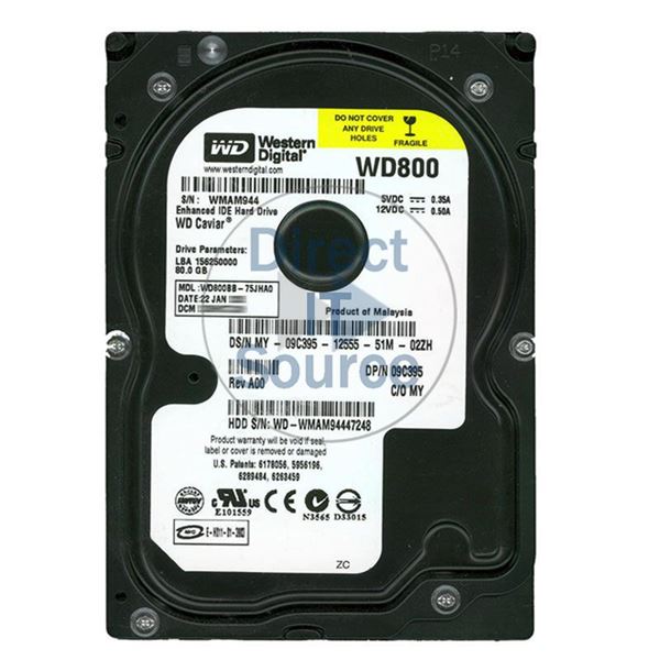 Dell 09C395 - 80GB 7.2K IDE 3.5" 2MB Cache Hard Drive
