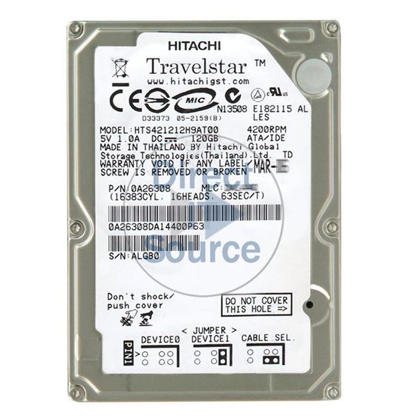 Hitachi 0A26308 - 120GB 4.2K IDE 2.5Inch 8MB Cache Hard Drive
