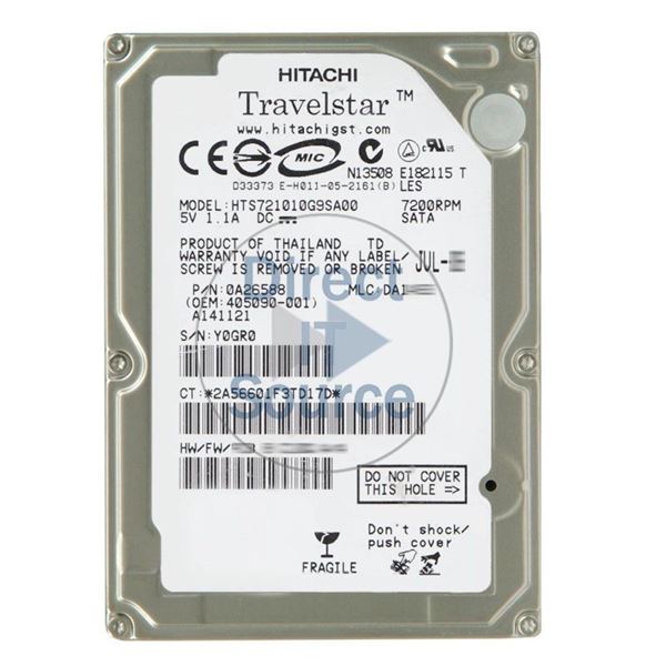 Hitachi 0A26588 - 100GB 7.2K SATA 1.5Gbps 2.5Inch 8MB Cache Hard Drive