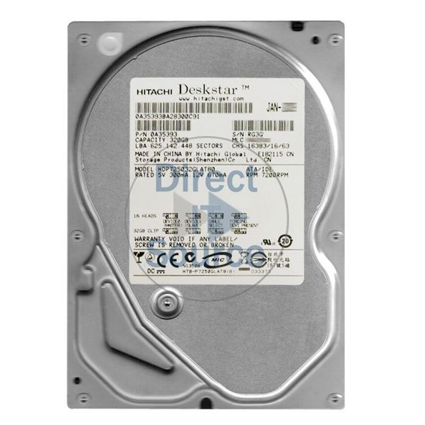 Hitachi 0A35393 - 320GB 7.2K IDE 3.5Inch 8MB Cache Hard Drive