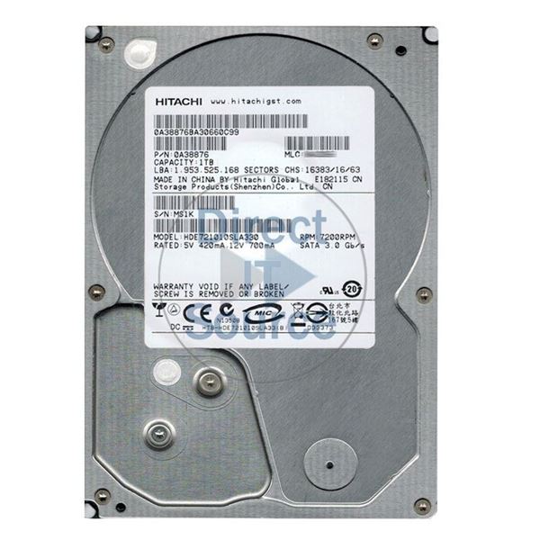 Hitachi 0A38876 - 1TB 7.2K SATA 3.0Gbps 3.5Inch 32MB Cache Hard Drive