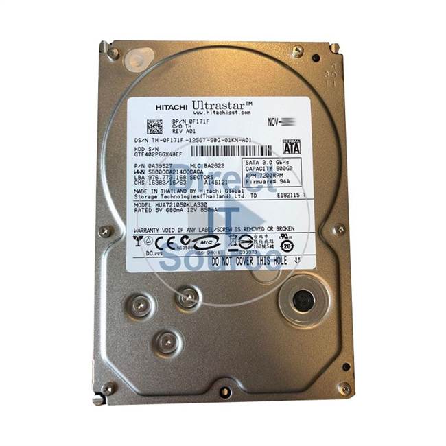 0A39527 Hitachi - 500GB 7.2K SATA 3.5" 32MB Cache Hard Drive