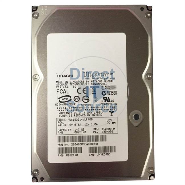 0B22170 Hitachi - 146GB 15K Fibre Channel 3.5" Cache Hard Drive