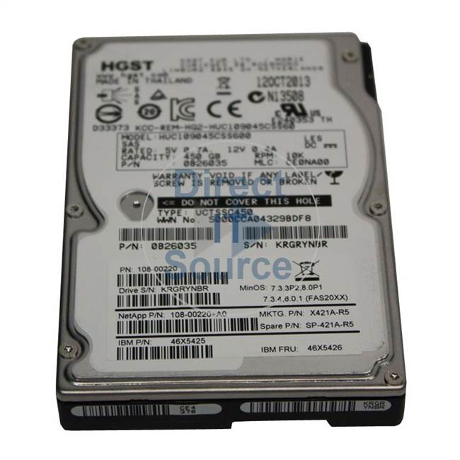 0B26035 IBM - 450GB 10K SAS 2.5" Cache Hard Drive