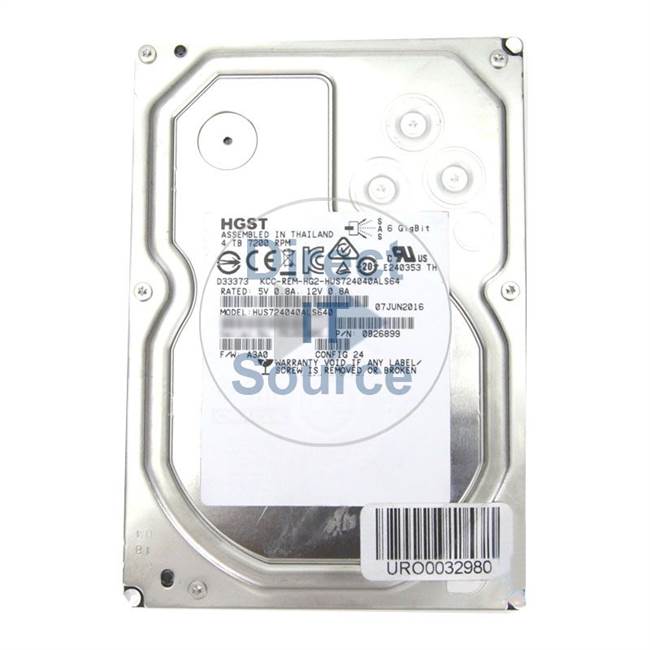 0B26899 Hitachi - 4TB 7.2K SAS 3.5" Cache Hard Drive