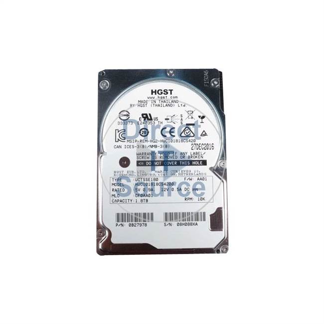 0B27978 Hitachi - 1.8TB 10K SAS 2.5" 128MB Cache Hard Drive