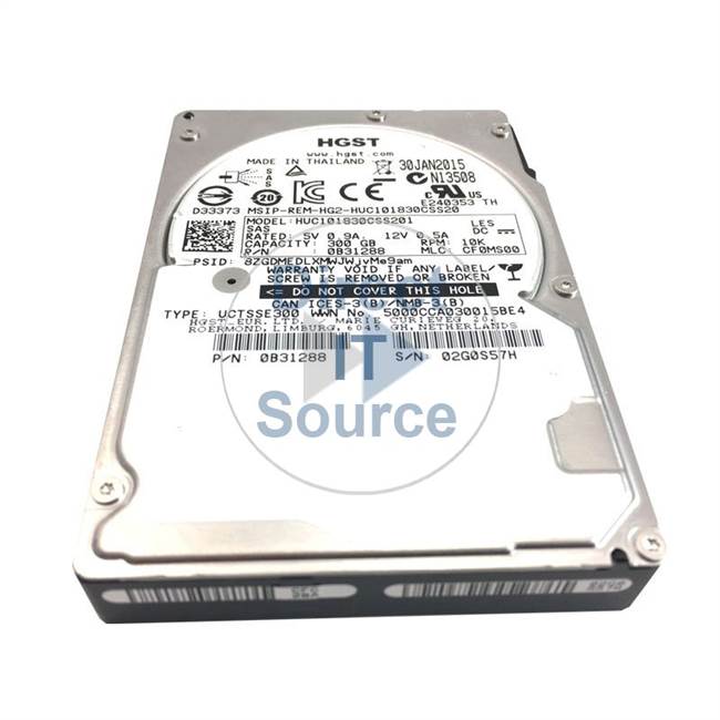 0B31288 Hitachi - 300GB 10K SAS 2.5" Cache Hard Drive