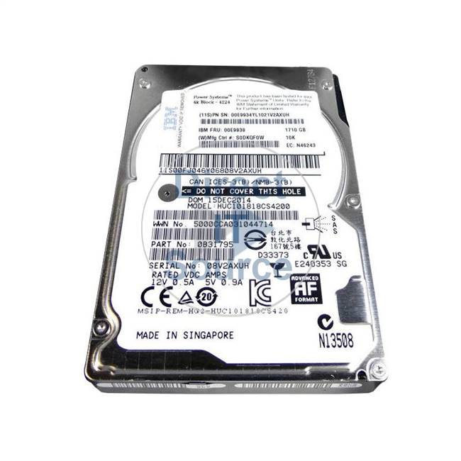 0B31795 IBM - 1.8TB 10K SAS 12Gbps 2.5" Cache Hard Drive