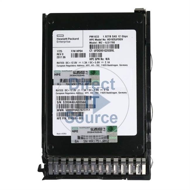 Dell 0C5C7T - 1.92TB SAS 2.5" SSD