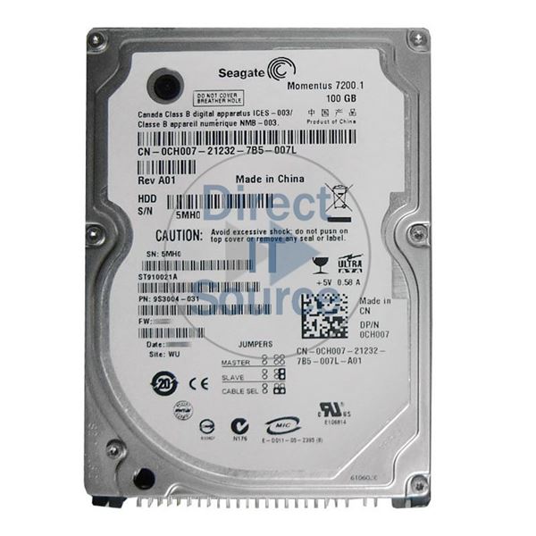 Dell 0CH007 - 100GB 7.2K IDE 2.5" 8MB Cache Hard Drive