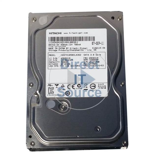 0F10996 Hitachi - 500GB 7.2K SATA 3.5" Cache Hard Drive