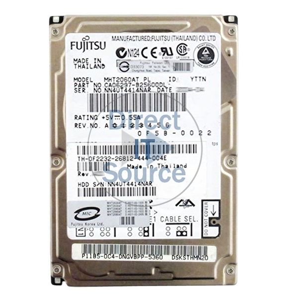 Dell 0F2232 - 60GB 5.4K IDE 2.5" 8MB Cache Hard Drive