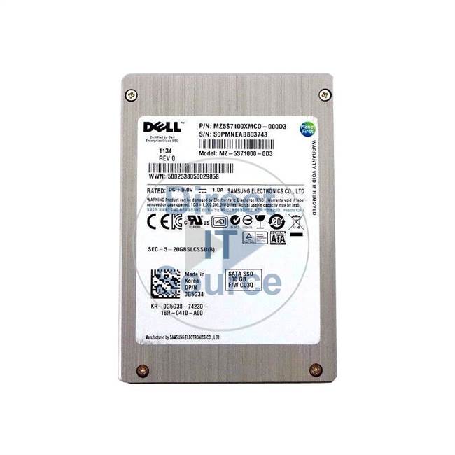 Dell 0G5G38 - 100GB SATA 2.5" SSD