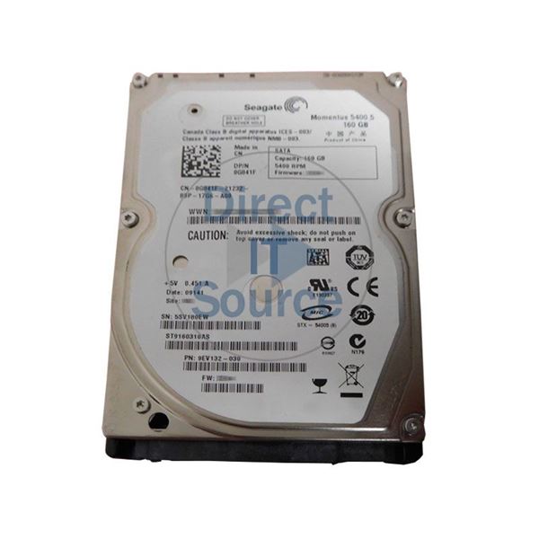 Dell 0G841F - 160GB 5.4K SATA 2.5" Hard Drive