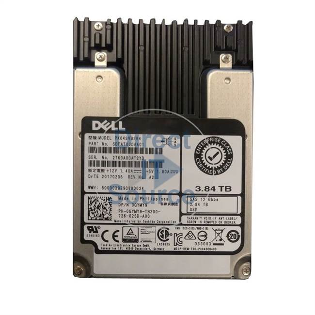 Dell 0GYMY9 - 3.84TB SAS 2.5" SSD