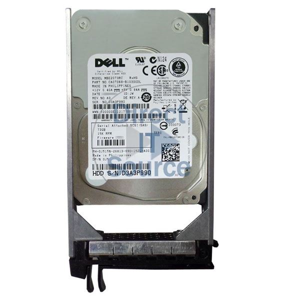 Dell 0J515N - 73GB 15K SAS 3.0Gbps 2.5" Hard Drive