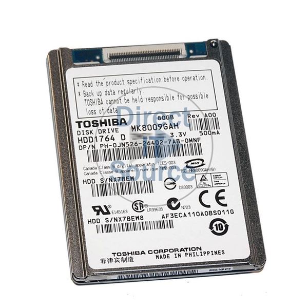 Dell 0JN526 - 80GB 4.2K ATA/100 1.8" 2MB Cache Hard Drive